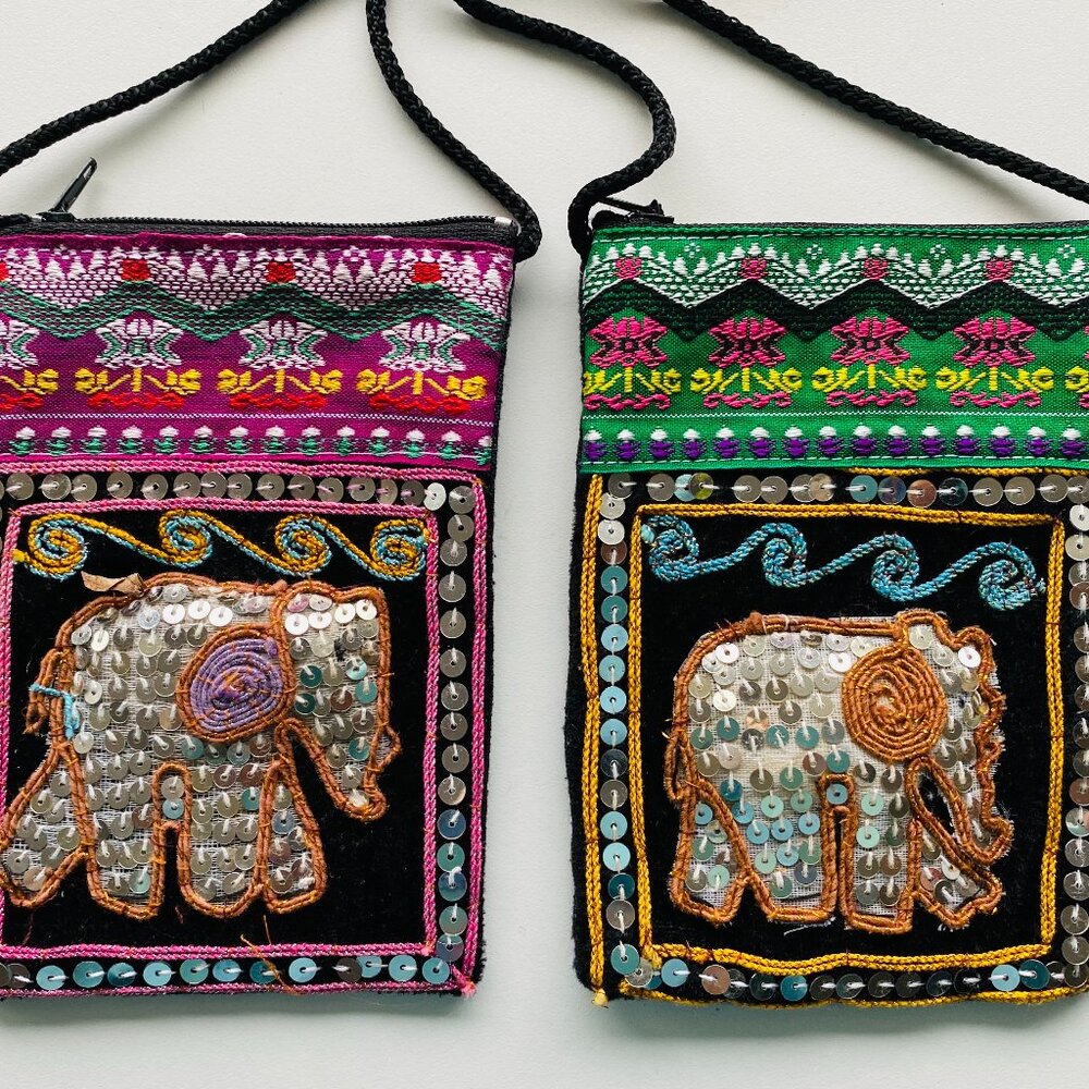Set of 2 Little Elephant Purses